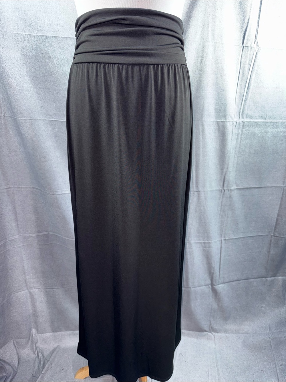 2529-Apt. 9 Black Fold-Over Waist Maxi Skirt